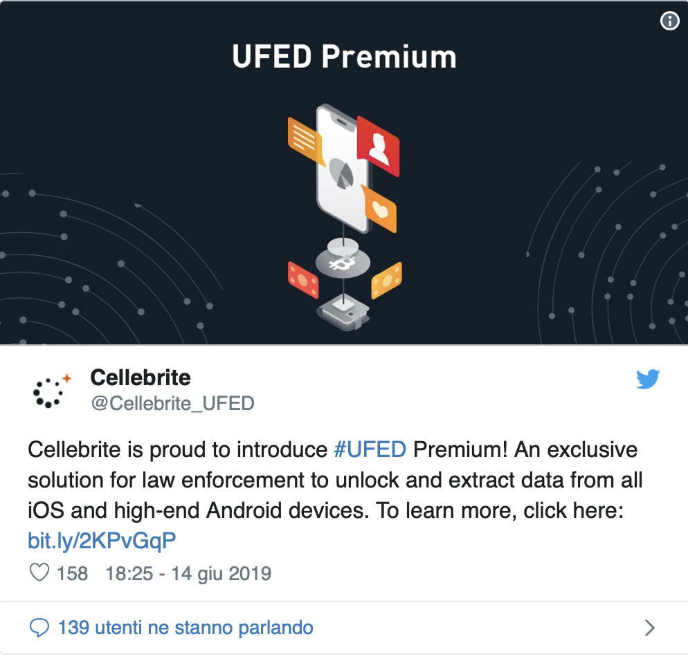 UFED Premium apple sblocco